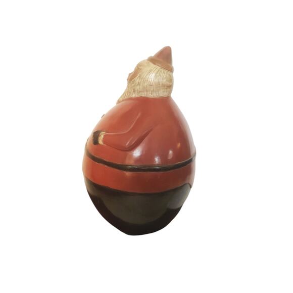 Vintage Chulucanas, Peru Signed Miguel Sullon Paz Pottery Santa 7.5" 1990s - Picture 3 of 7